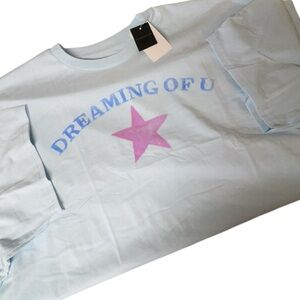 Woman’s Light Blue 'Dreaming of U' Star Top T-Shirt